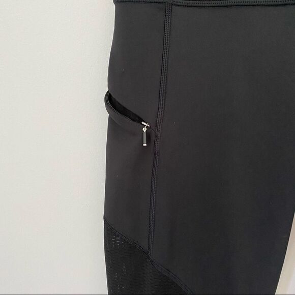 Athleta Women’s Cropped Mesh Detail Leggings Black Size S - Picture 2 of 6